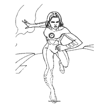 coloring page: Invisible drawing from the Fantastic Four
