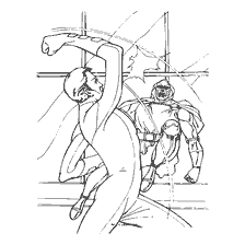 coloring page: Coloring Fantastic Four Battle