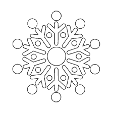 Kleuring afbeelding van opengewerkte sneeuwvlok