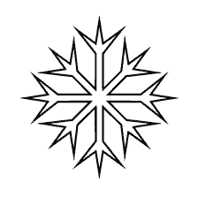 Sneeuwvlok contour voor kleuren