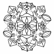 Kleurende sneeuwvlokken met patroonontwerp