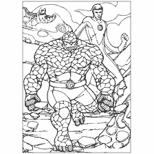 coloring page: The Fantastic Four on Coloring