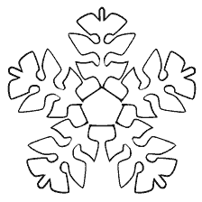 Sneeuwvlok tekening voor kleuren