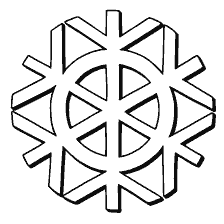 Kleurende sneeuwvlokken met geometrische patronen