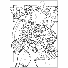 coloring page: Heroes of the Fantastic Four in coloring
