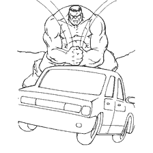 Hulk by car