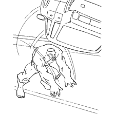 Hulk throws car
