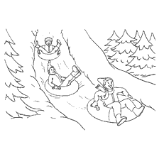 Les enfants roulent sur la toboggan sur les cheesecakes