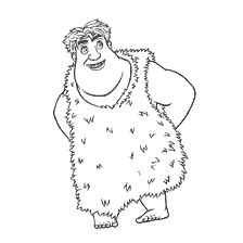 coloriage: Coloriage Tunk du dessin animé La famille Croods