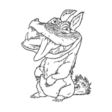 coloriage: Coloration Douglas de la famille des Croods