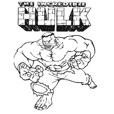 Kolorowanki Hulk z Marvel Comics