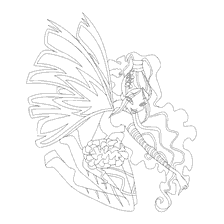 Leila Sirenix sur le livre de coloriage