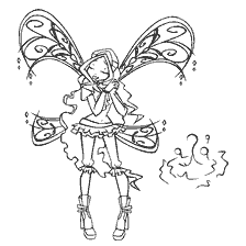 Dessin de Layla sous la forme de Belivix pour la coloration