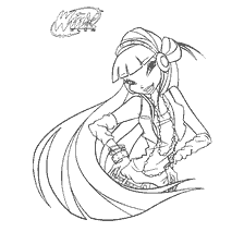 The Winx muse in the coloring book