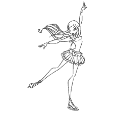 Disegno di pattinaggio di Roxy