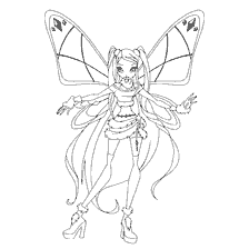 Kolorowanie Stella z Winx w transformacji Lovevix
