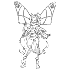 Kolorowanie Stella z Winx Club w stylu Lovevix