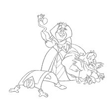 coloriage: Alice et la Reine jouent au croquet