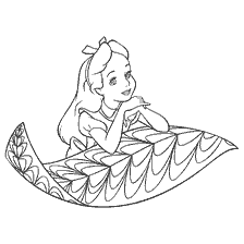 coloriage: Colorer Alice au pays des merveilles