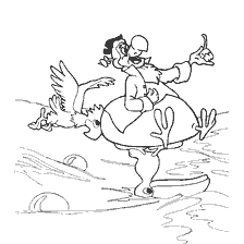 coloriage: Lapin blanc dessin d'Alice au pays des merveilles