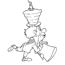 coloriage: Crazy Hatter d'Alice au pays des merveilles