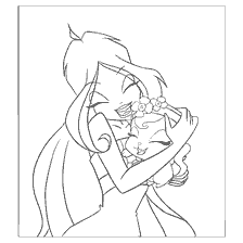 Flora met troeteldier