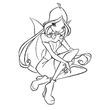 Dibujo de Flora, hadas de la serie Winx