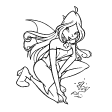 Flora de Winx es un hada mágica para colorear libro