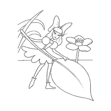 Thumbelina ቅጠል ይይዛል