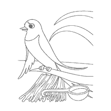 Coloring Thumbelina ve Swallow