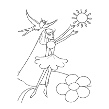 Thumbelina تقول وداعا للشمس