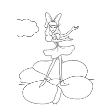 Thumbelina በአበባ ላይ