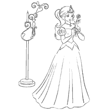 Image of a young princess with a flower in her hand
