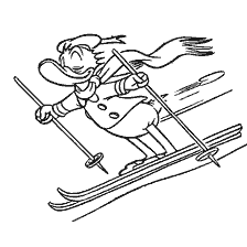 Mickey Mouse and Company - Skier