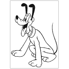 Pluto's dog with Mickey Mouse