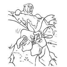 Moose ve Kenai ile karikatür Brother Bear