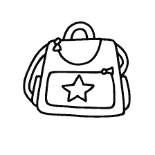 раскраска портфель для детей 3 лет
