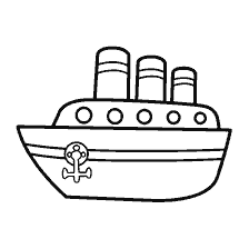 Steamboat dla kolorowanki