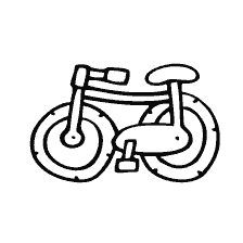 Bike coloring for children