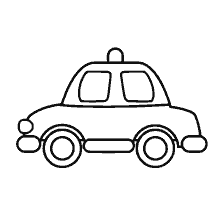 Zwarte en witte auto kleuren voor kinderen