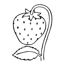 Foto van aardbeien voor kleuren