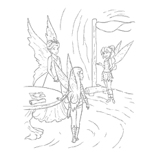 Fairy Coloring: The Legend of the Beast with the characters Knicks and Queen Claryon