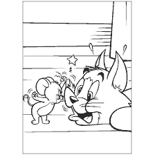 Tom and Jerry - a coloring book with a picture of a cat and a mouse