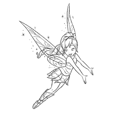 Animal fairy Fauna flies, with outstretched arms and a joyous expression on her face.