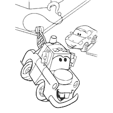 página para colorear: Colorear con Lightning McQueen y sus amigos