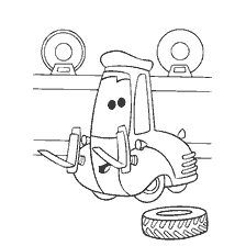 página para colorear: Personajes para colorear de coches