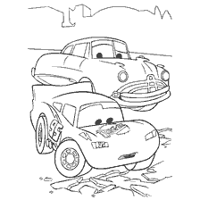 página para colorear: Autos para colorear: Doc y McQueen