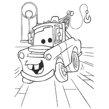 página para colorear: Colorante amigo Rayo McQueen de coches