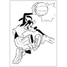 Basketball player Mickey Mouse and company
