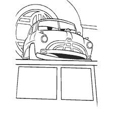 página para colorear: Coloración del juez Doc Hudson de los coches